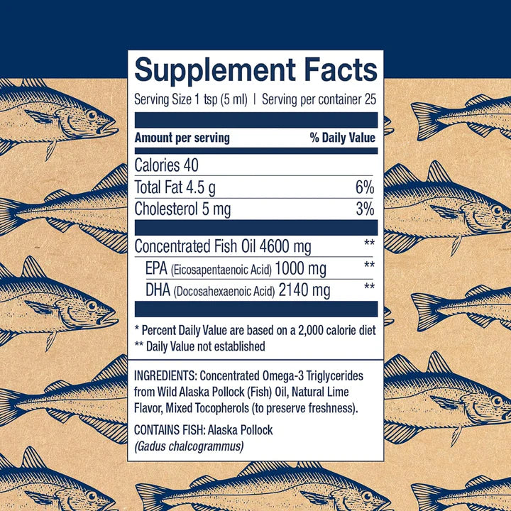 Wiley's Finest Wild Alaskan Fish Oil Summit DHA 25 Serving