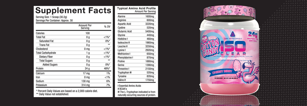 Core Nutritionals Iso Clear Whey Protein Isolate