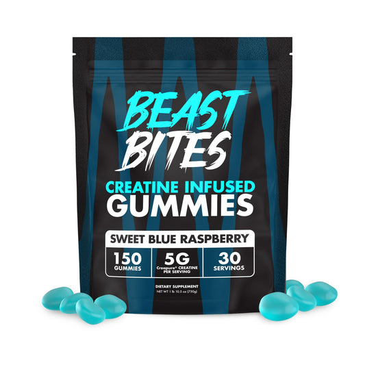 Beast Bite Creatine Gummies Blue Raspberry