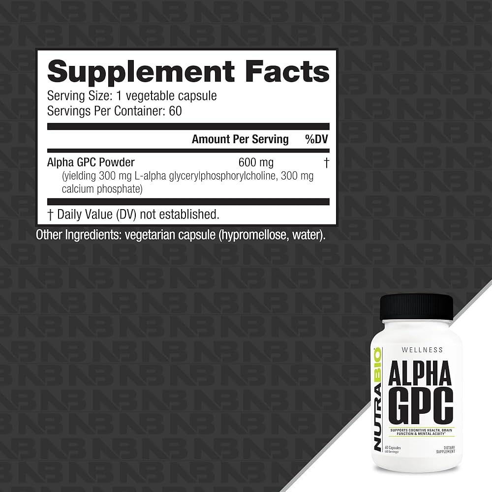 Nutrabio Alpha GPC 60 Capsules