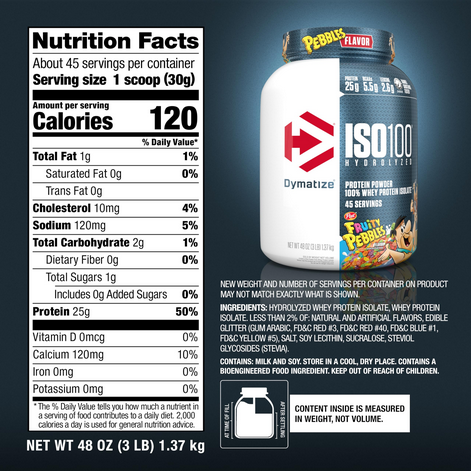 Dymatize ISO 100 Whey Protein Isolate 1.4 Lb