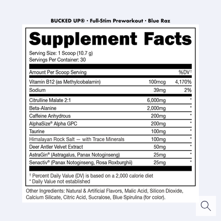 Bucked Up Pre Workout