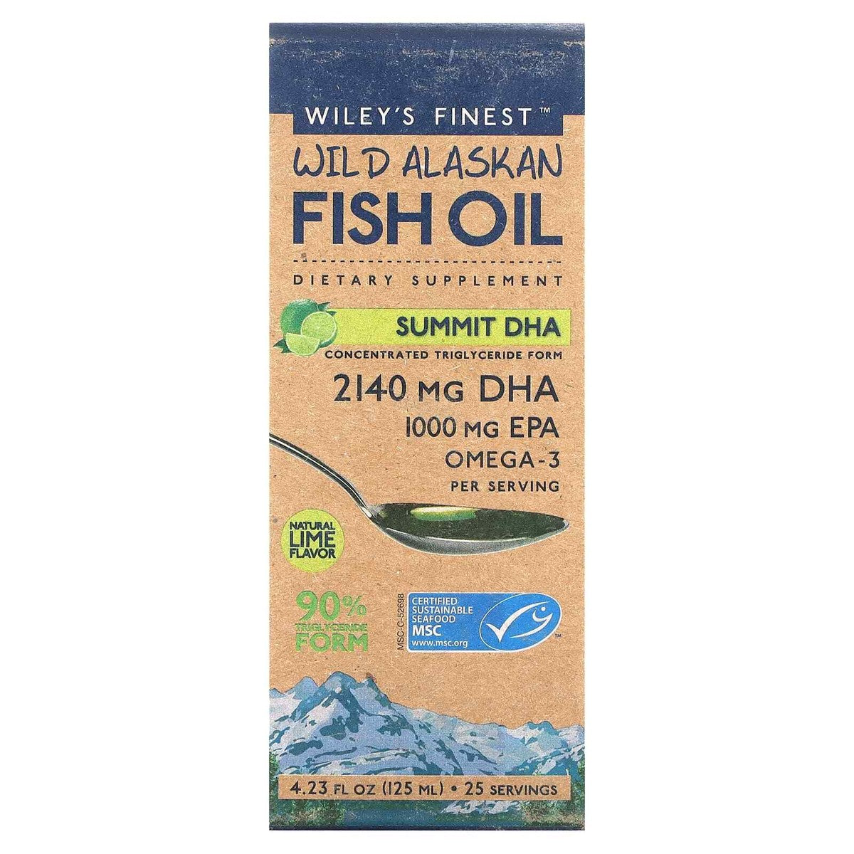 Wiley's Finest Wild Alaskan Fish Oil Summit DHA 25 Serving